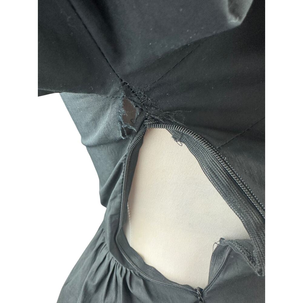 *Flawed* Victorian Choice Black Blouse Steampunk Witchy Goth Button Top Medium - Picture 9 of 16